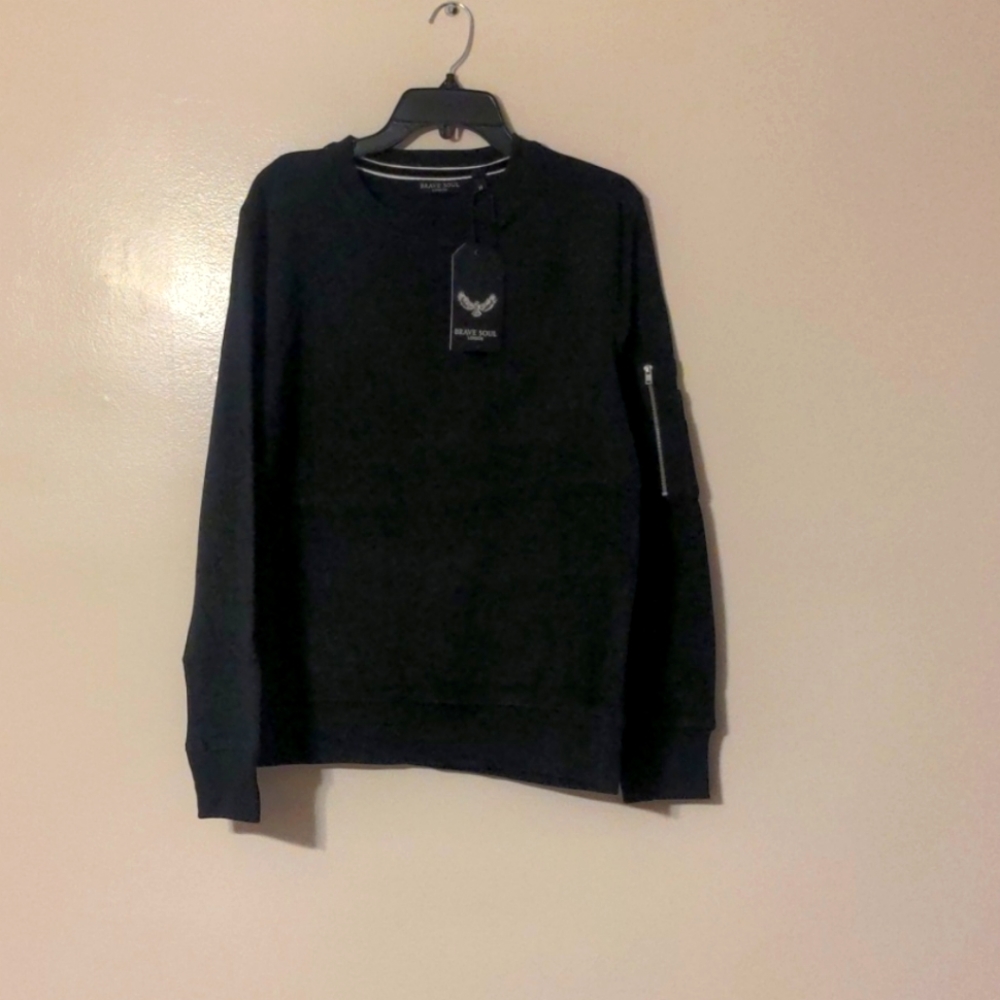 Brave soul London sweatshirt in black